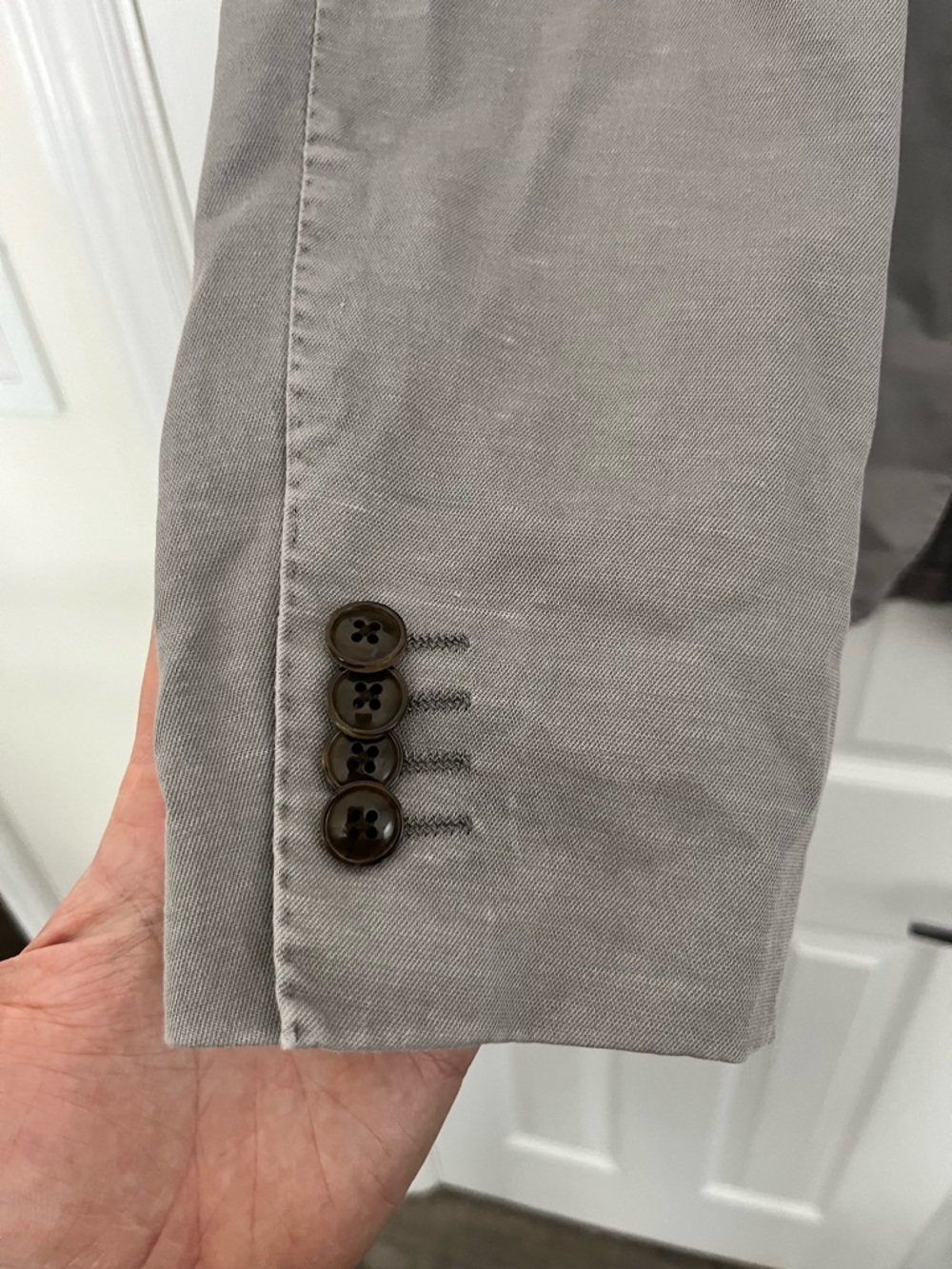 Faherty Light Gray Men's Blazer with Slate Lining - Picture 4 of 6